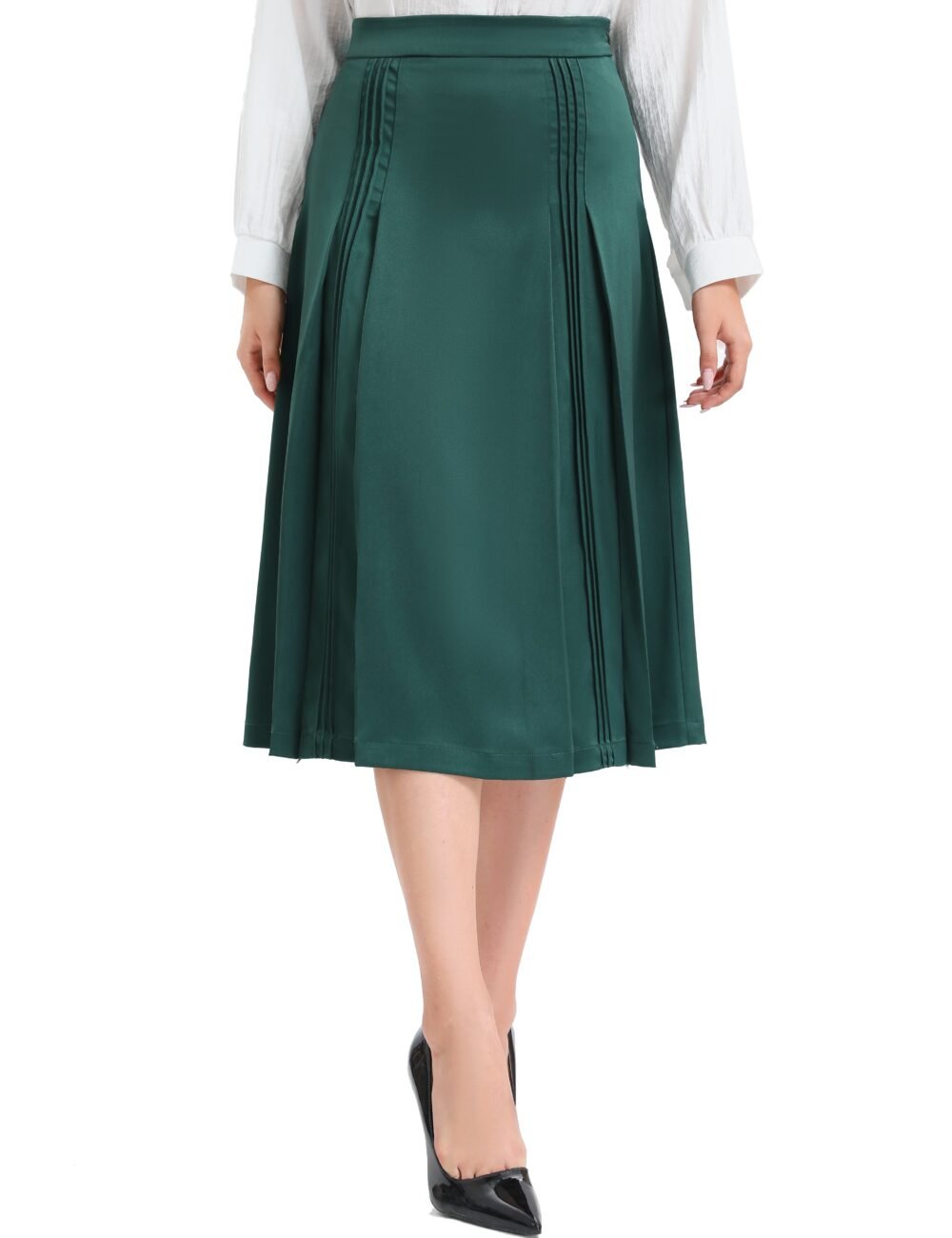 Satin Detailed Midi Skirt - Image 5