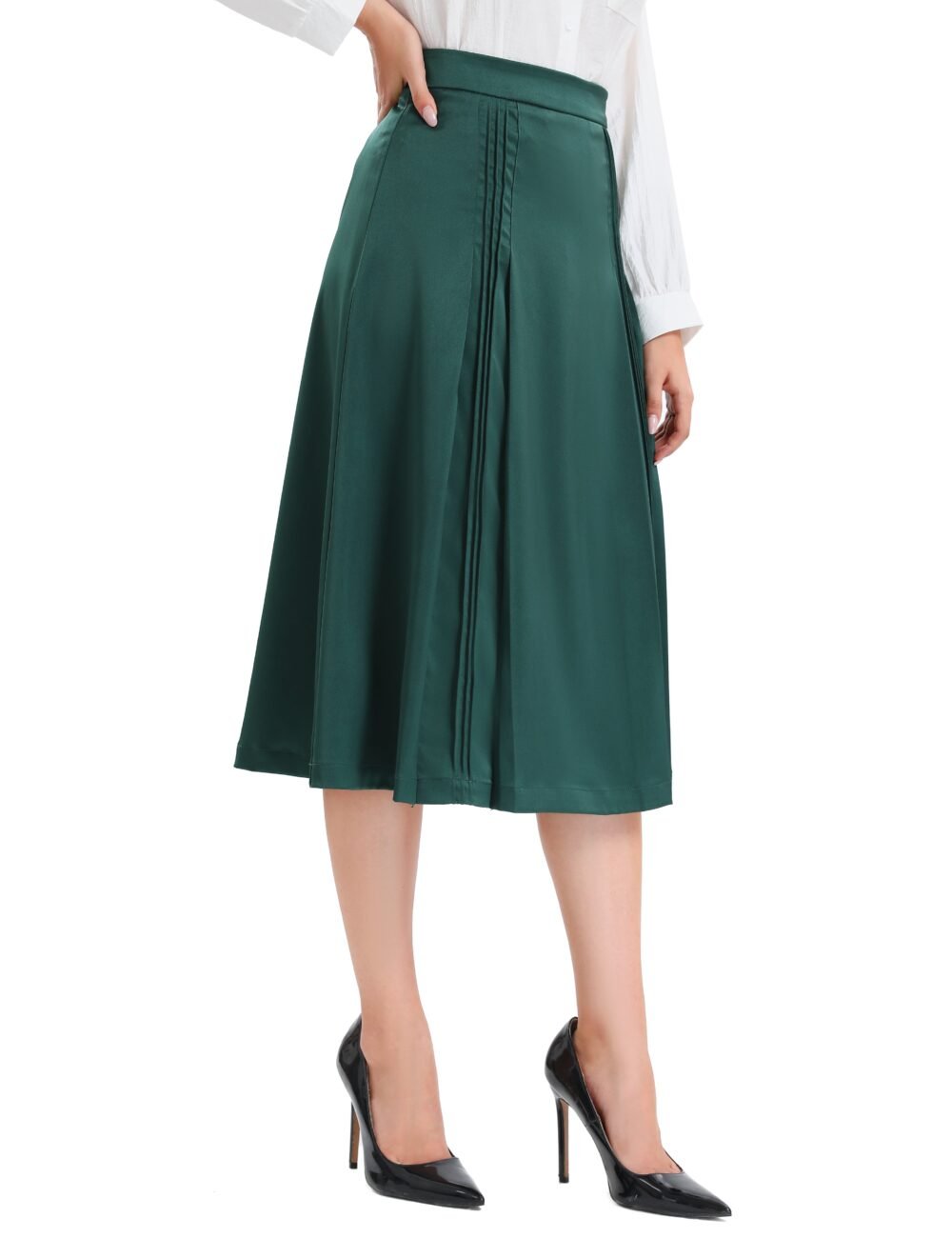 Satin Detailed Midi Skirt - Image 6