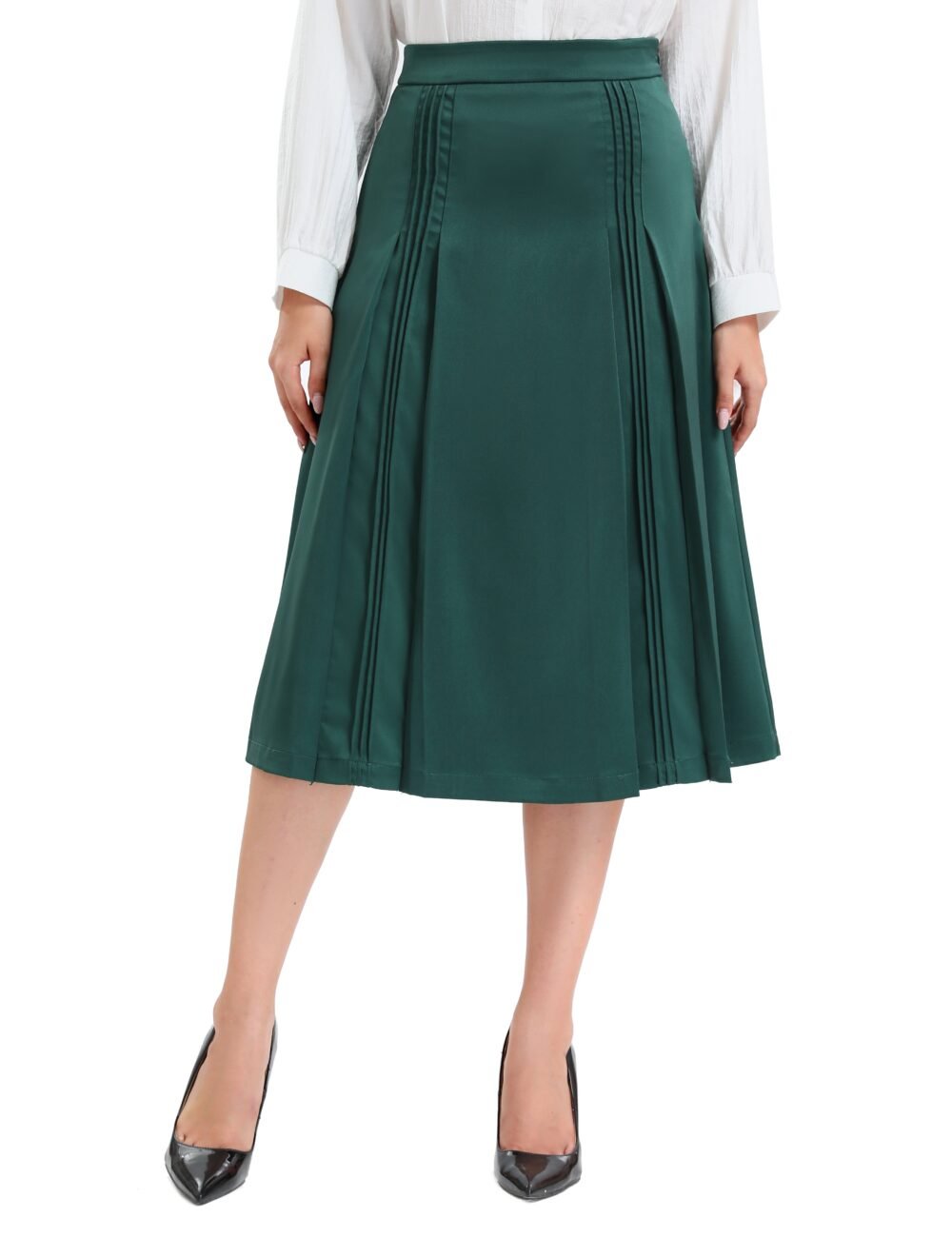 Satin Detailed Midi Skirt - Image 12